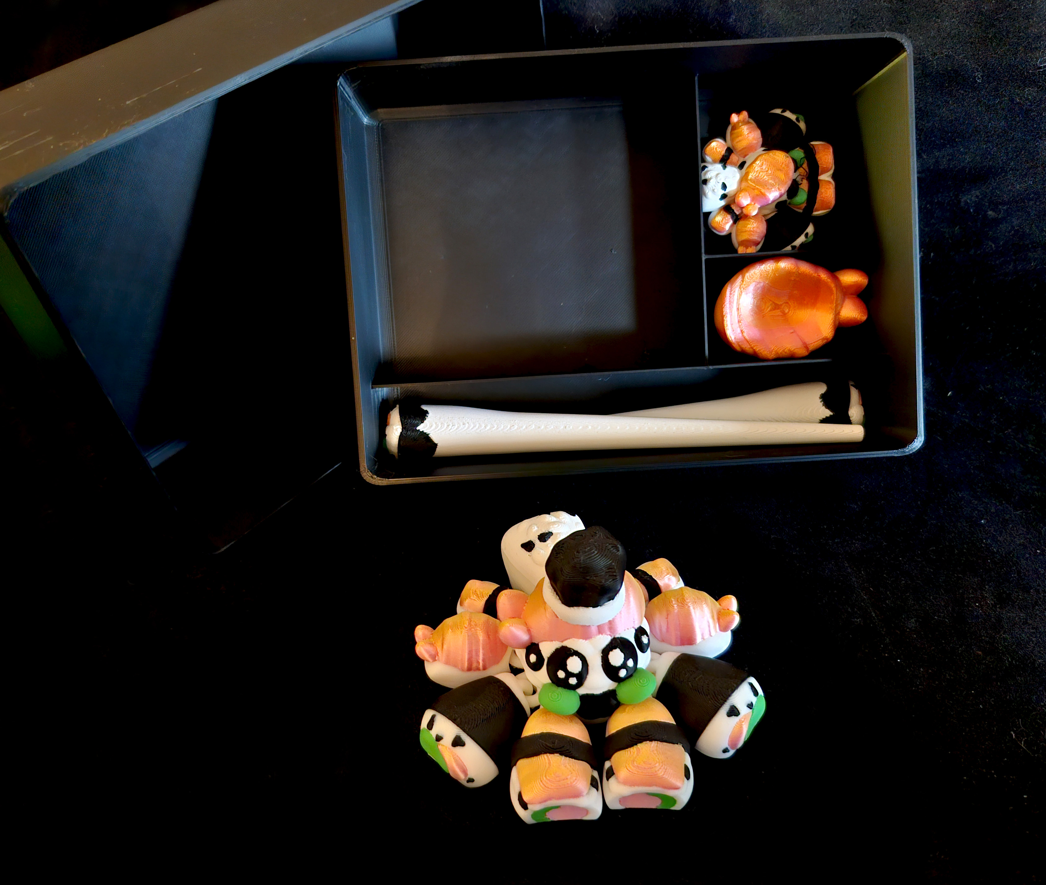 Sushi spider with Bento Box *Commercial Version* 3D STL Model