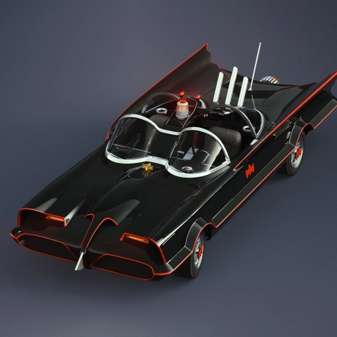 1966 Batmobile 3D Printing Model | Assembly + Action STL Model