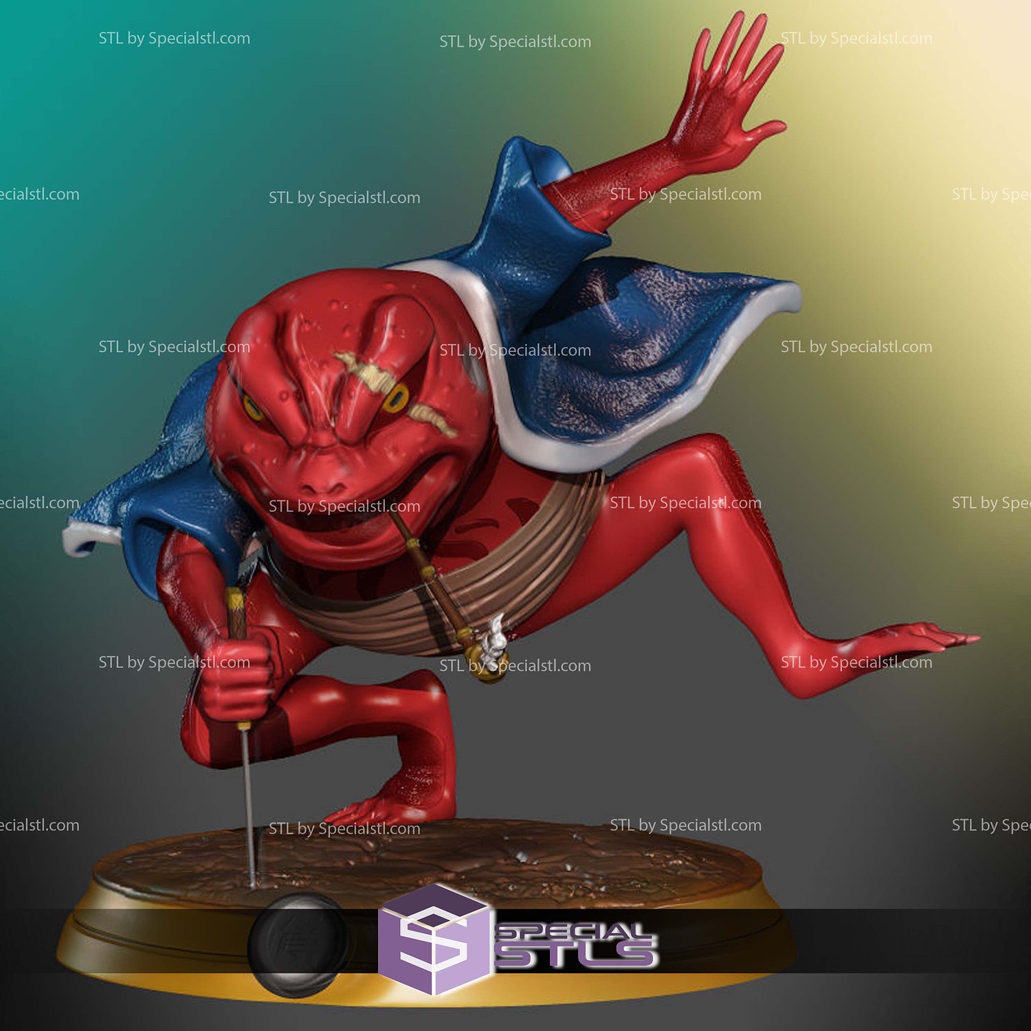 Gamabunta Naruto STL Files 3D Model — view 2