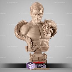 Frank Dux Portrait Bust STL Files 3D Model