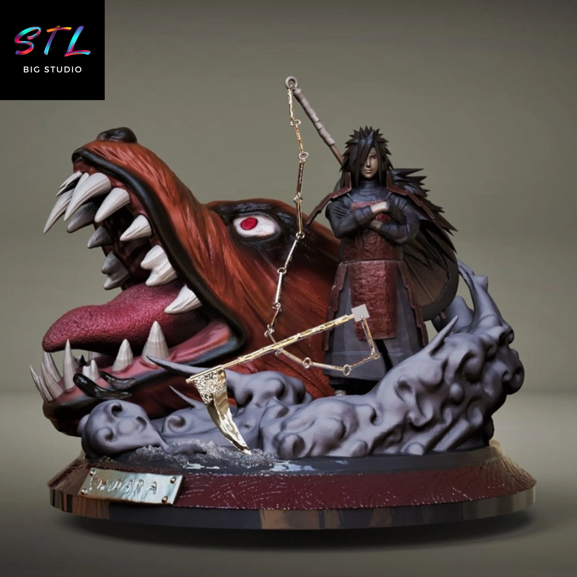 Madara Uchiha & Kurama STL Diorama | Naruto Shippuden | 3D Printable Model Model