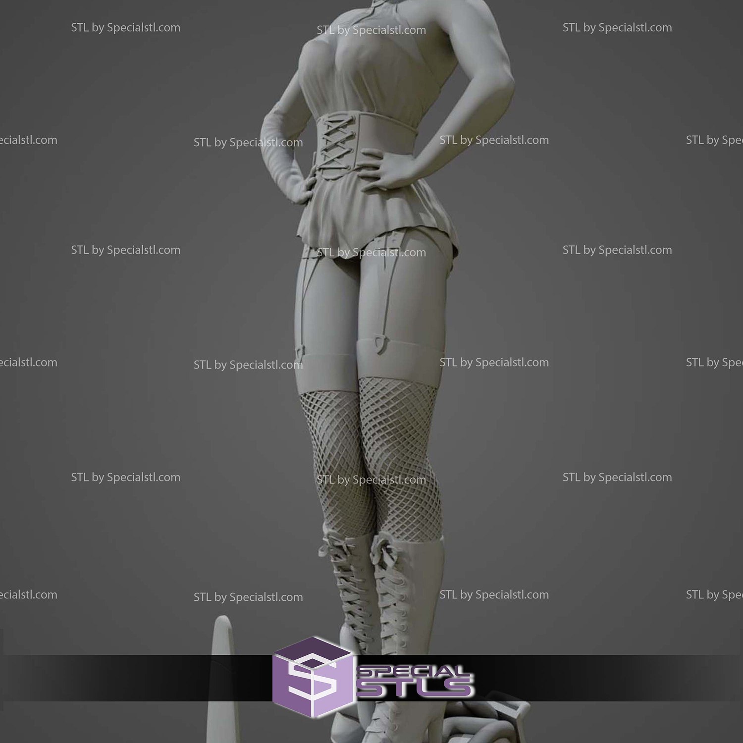 Sally Jupiter Silk Spectre Smile 3D Printer Files STL Model — view 2