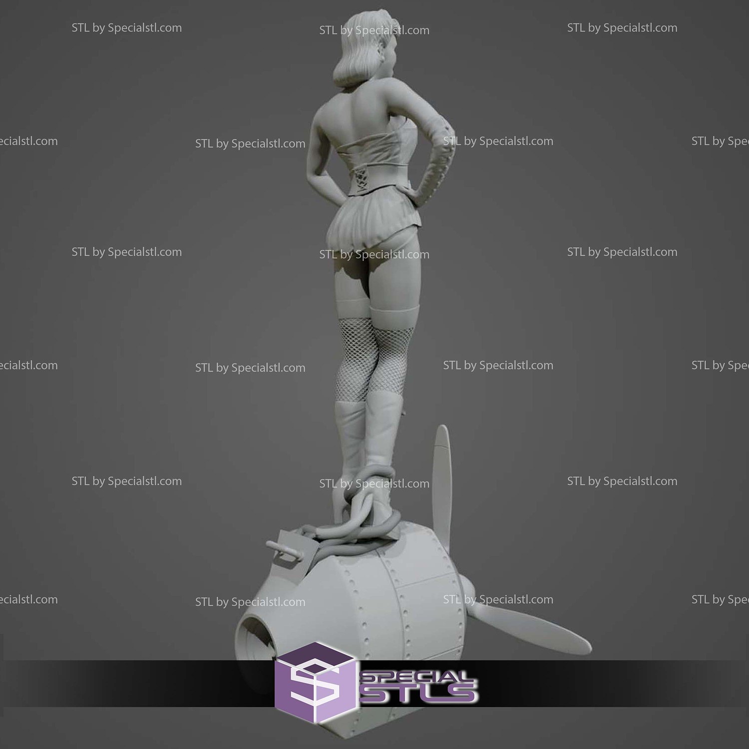 Sally Jupiter Silk Spectre Smile 3D Printer Files STL Model — view 3