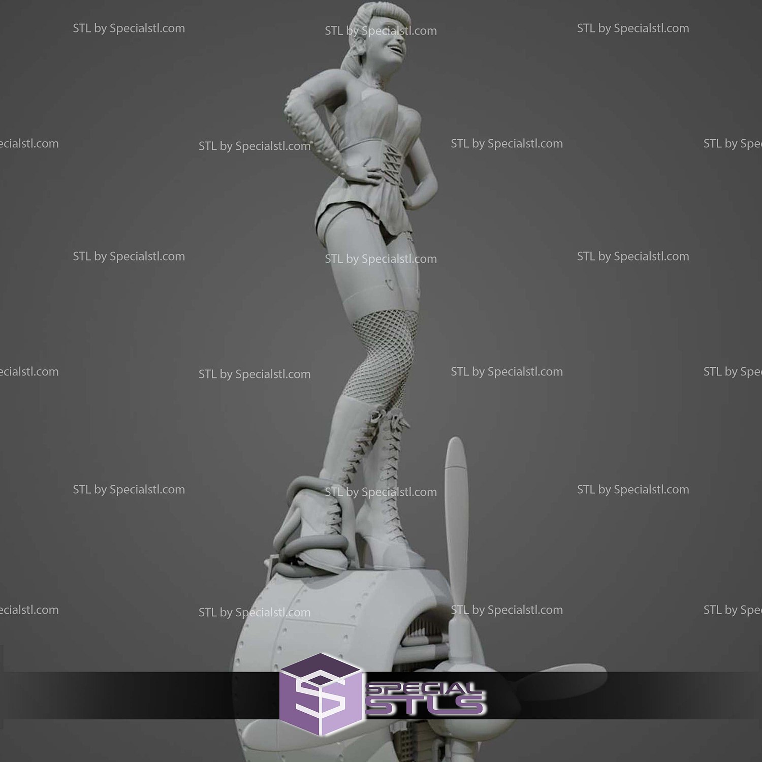 Sally Jupiter Silk Spectre Smile 3D Printer Files STL Model — view 4