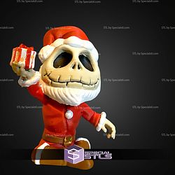 Super Basic STL Santa Jack Skellington MultiColor 3D Model