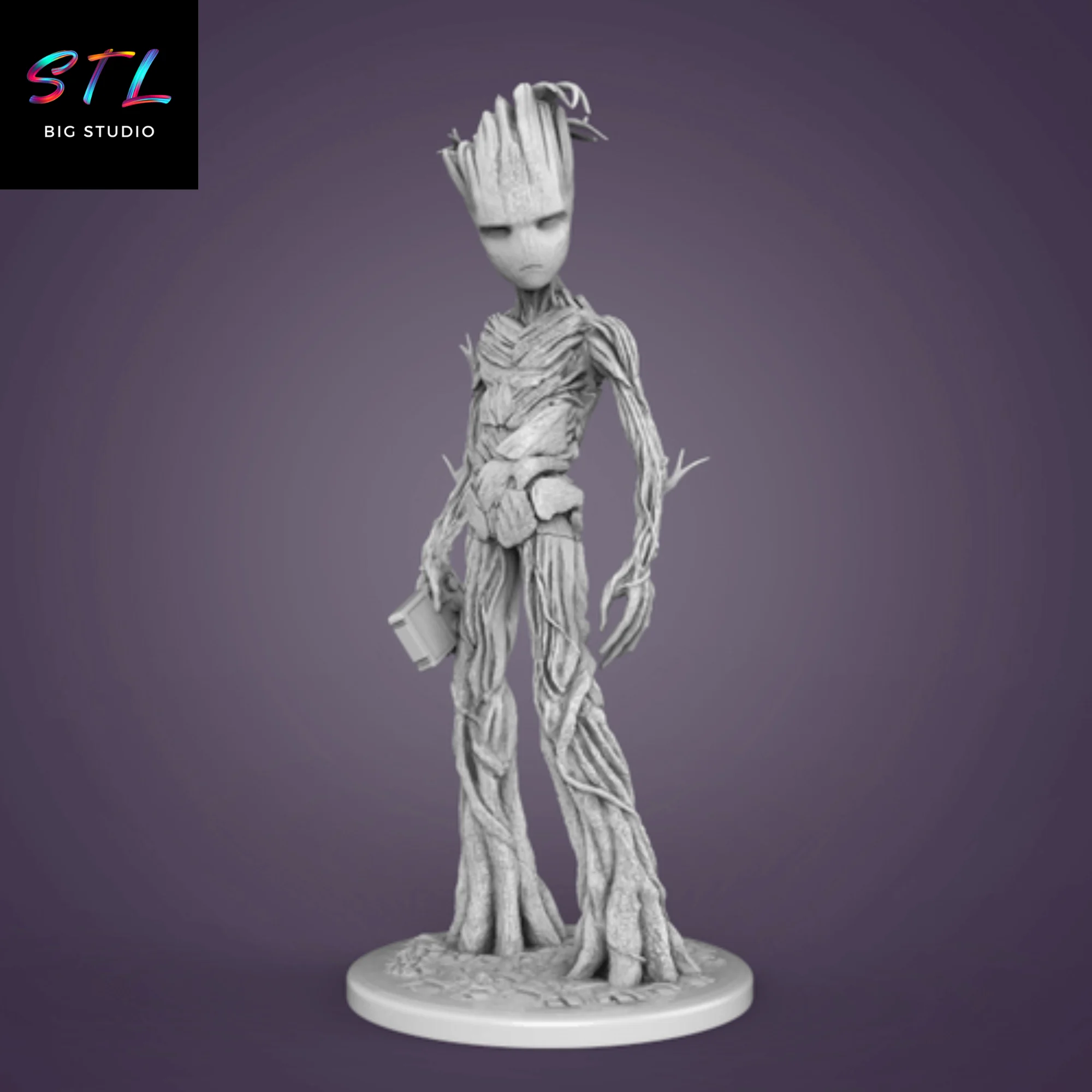 Teen Groot STL for 3D Printing | Guardians of the Galaxy (Marvel) Model