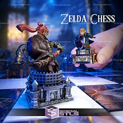 Legend of Zelda Chess Set 3D Printer Files STL Model — view 1
