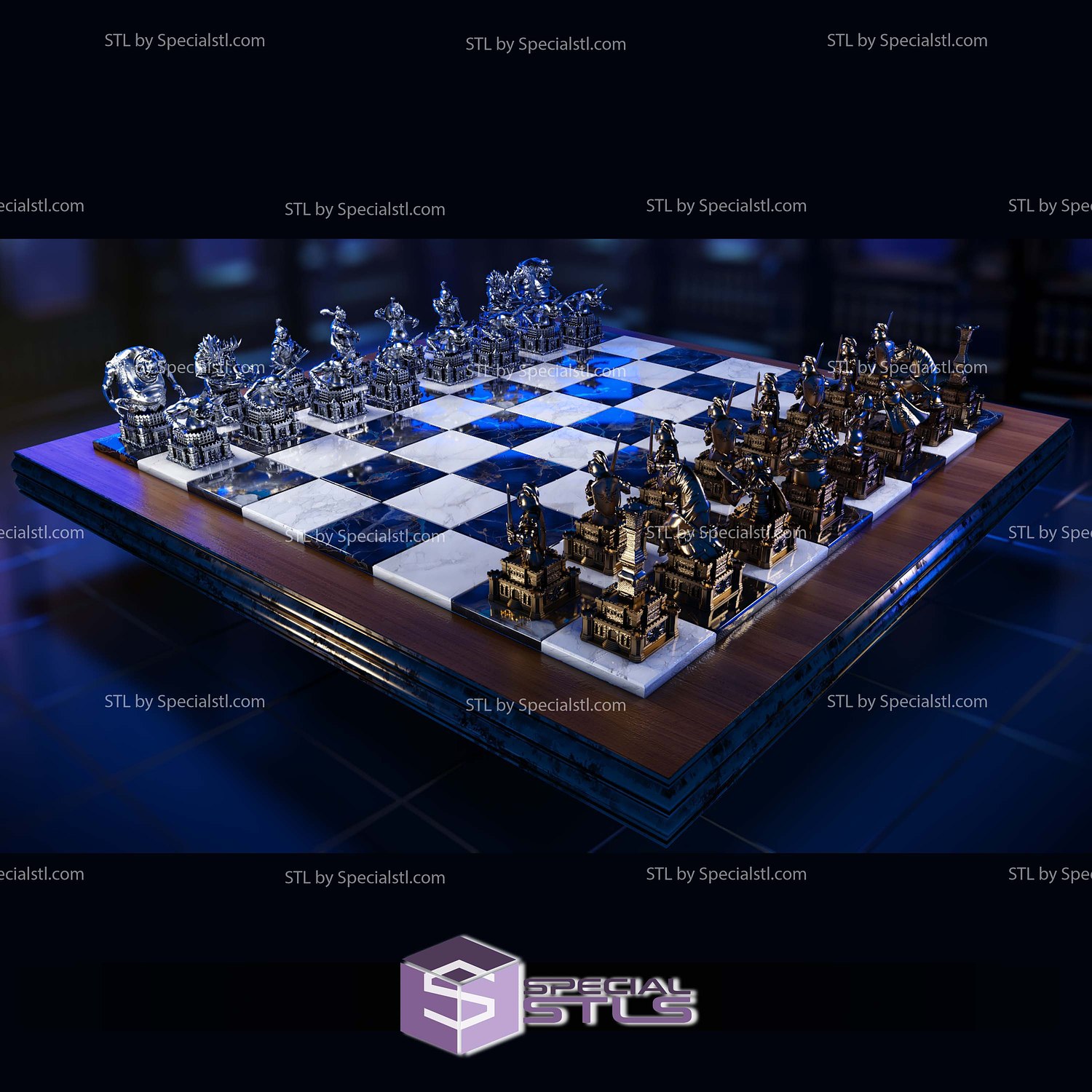 Legend of Zelda Chess Set 3D Printer Files STL Model — view 2