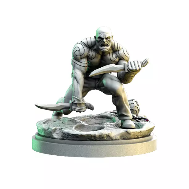 The Invisible Warrior IX - Tabletop RPG Miniature 3D STL Model