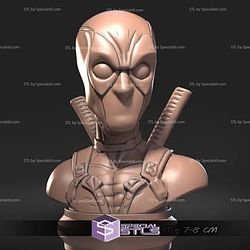 Mini Bust Character Collection STL Deadpool 3D Model