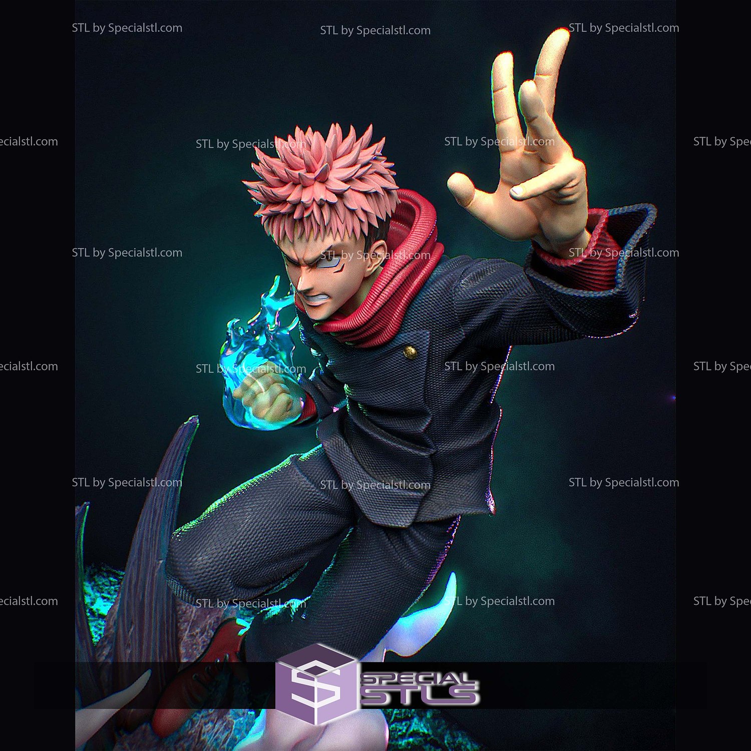 Itadori and Sukuna STL Files 3D Model — view 3