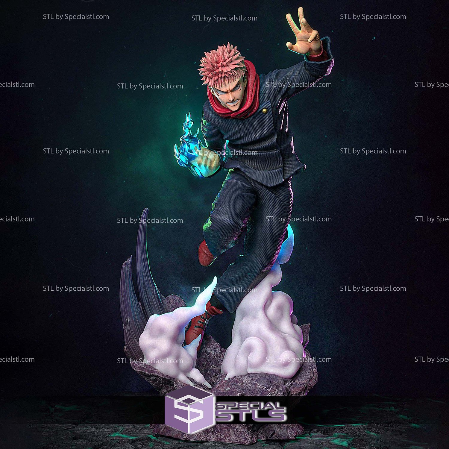 Itadori and Sukuna STL Files 3D Model — view 7