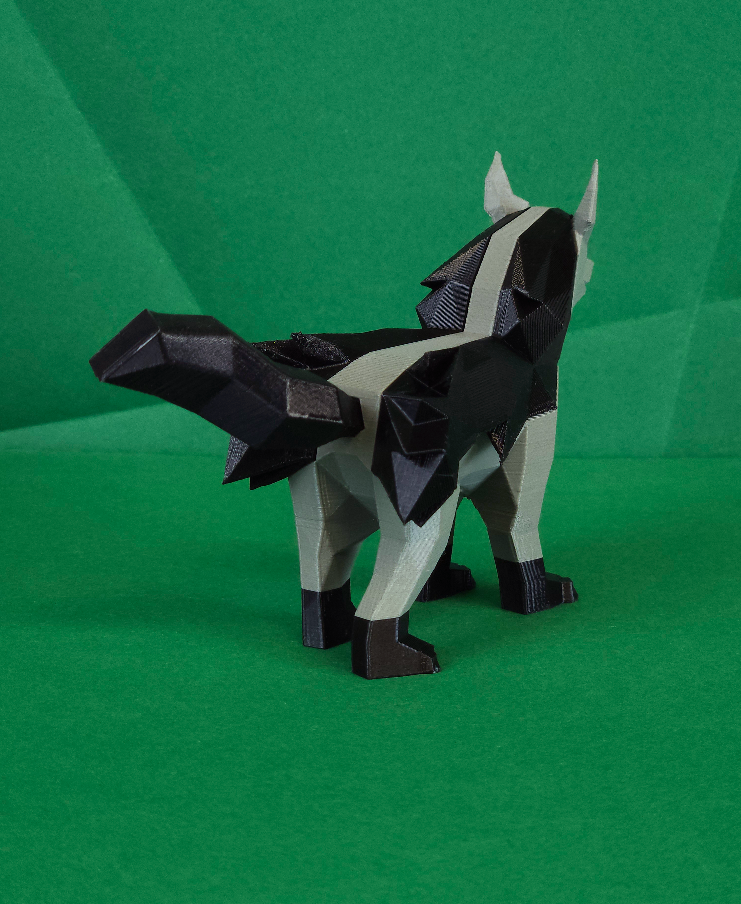 Mightyena Low Poly Pokemon 3D STL Model
