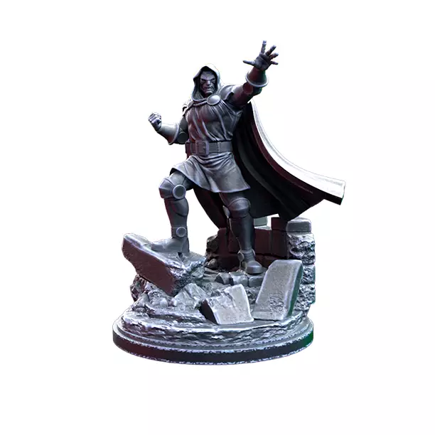Dr Bad Vibes On 50mm Base VII - Printable Resin Model 3D STL Model