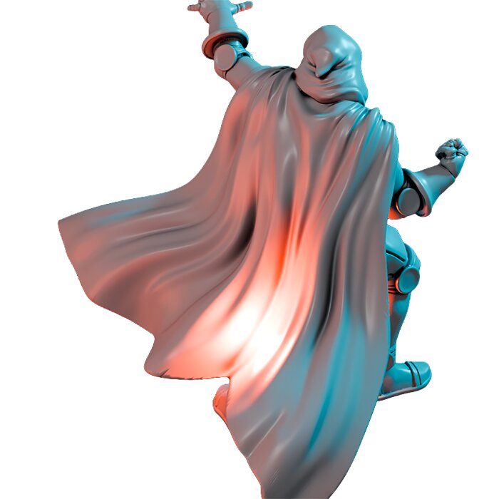 Dr Bad Vibes On 50mm Base VII - Printable Resin Model 3D STL Model — view 2