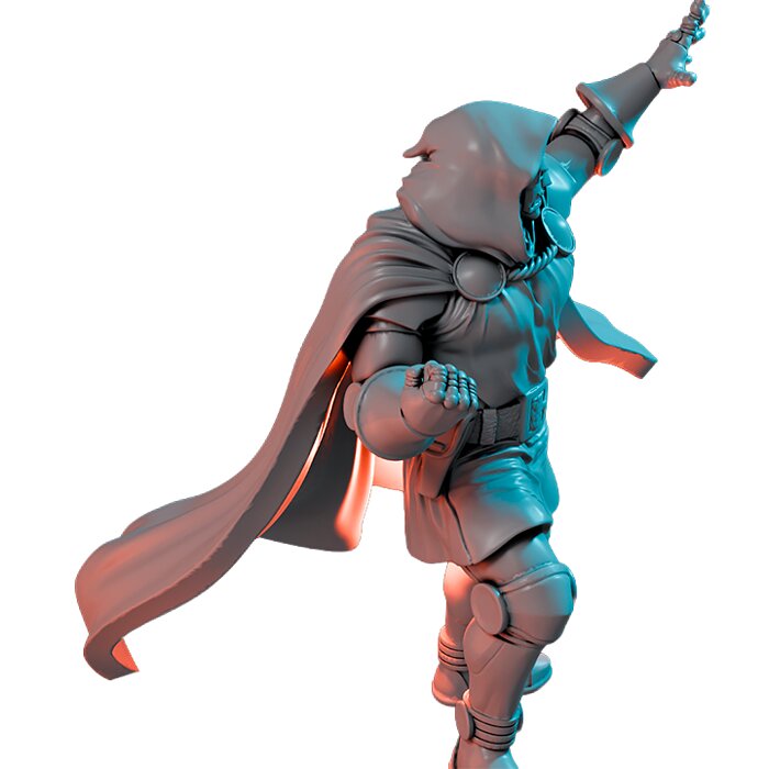 Dr Bad Vibes On 50mm Base VII - Printable Resin Model 3D STL Model — view 4