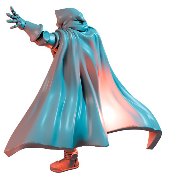 Dr Bad Vibes On 50mm Base VII - Printable Resin Model 3D STL Model — view 5