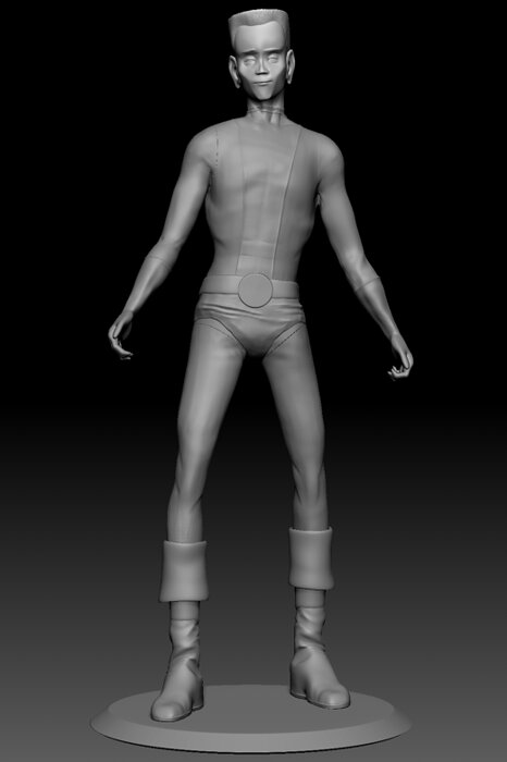Cannonball man 3D STL Model — view 2