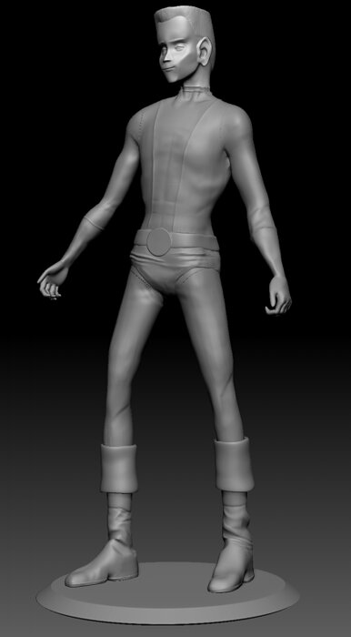 Cannonball man 3D STL Model — view 3