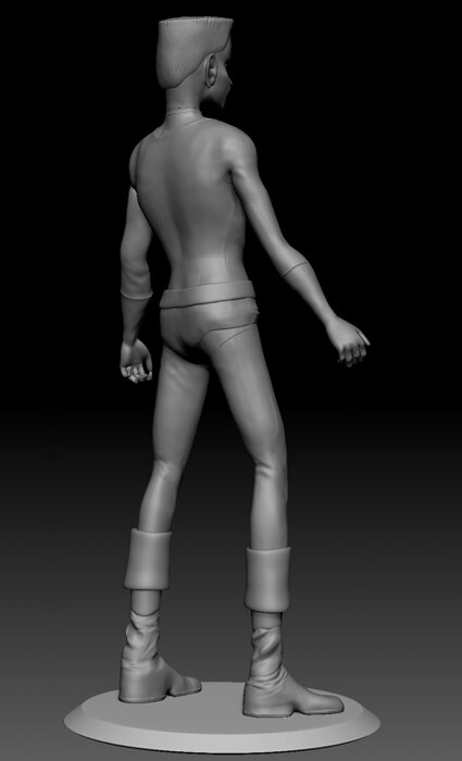 Cannonball man 3D STL Model — view 4