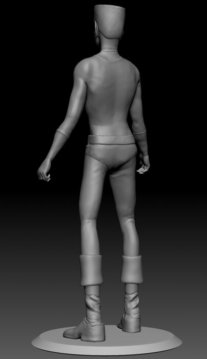 Cannonball man 3D STL Model — view 5