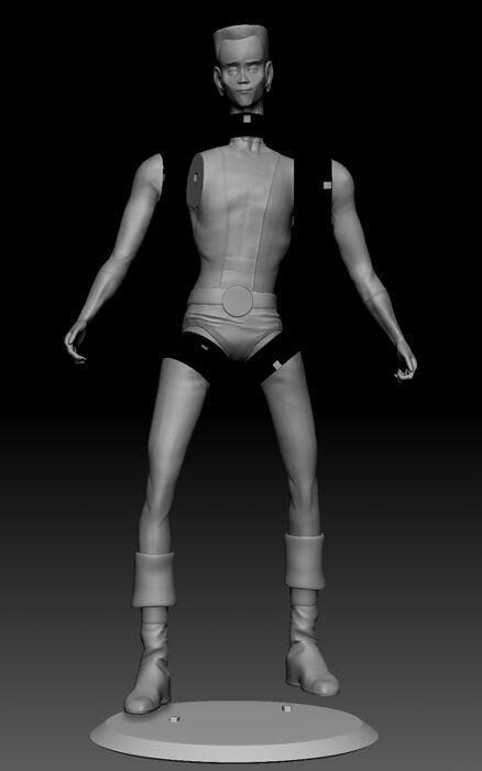 Cannonball man 3D STL Model — view 6