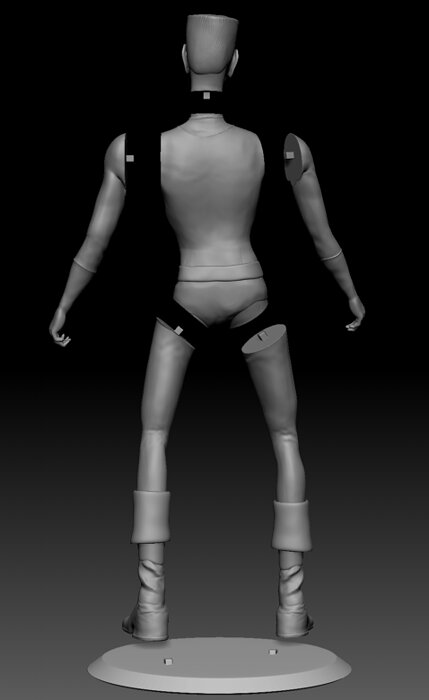 Cannonball man 3D STL Model — view 7