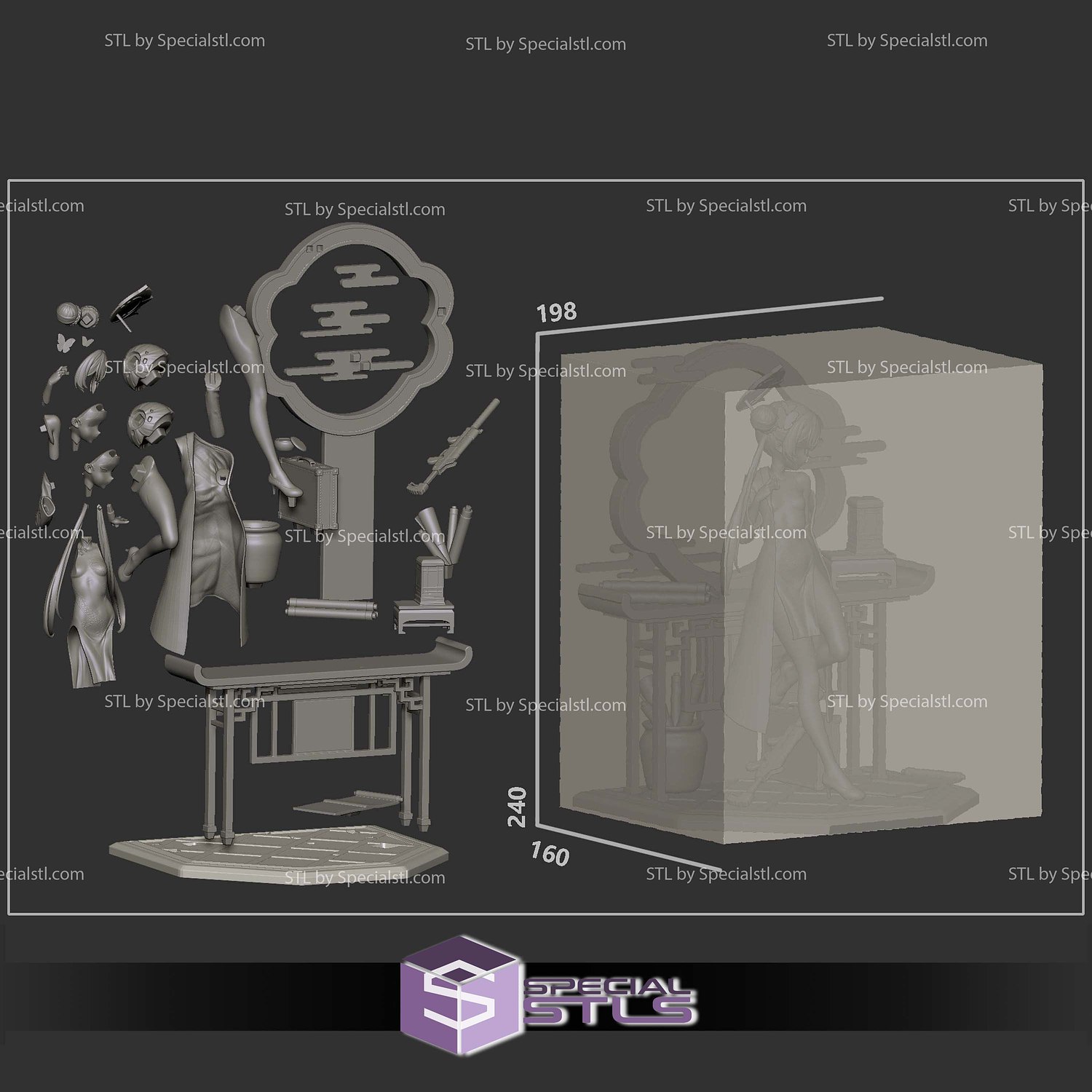 Blue Archive Kisaki V2 3D Print Files STL Model — view 6