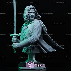 Aragorn and Sword Bust Sculptures 3D Printing STL Model