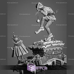 Grinch Cindy and Max Diorama Sculptures 3D Printing STL Model — view 1