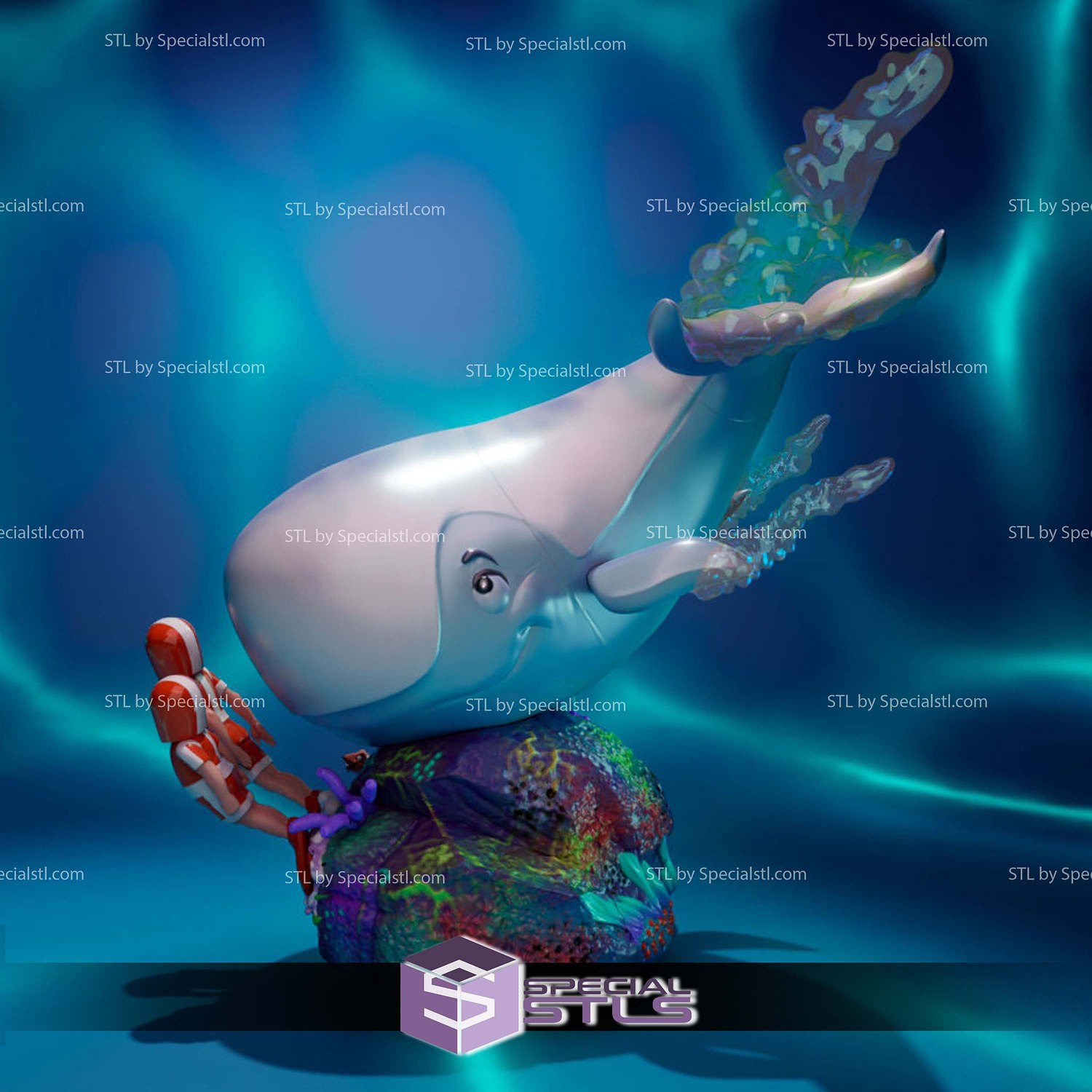 Moby Dick and the Mighty Mightor 3D Printing Models STL Model — view 3