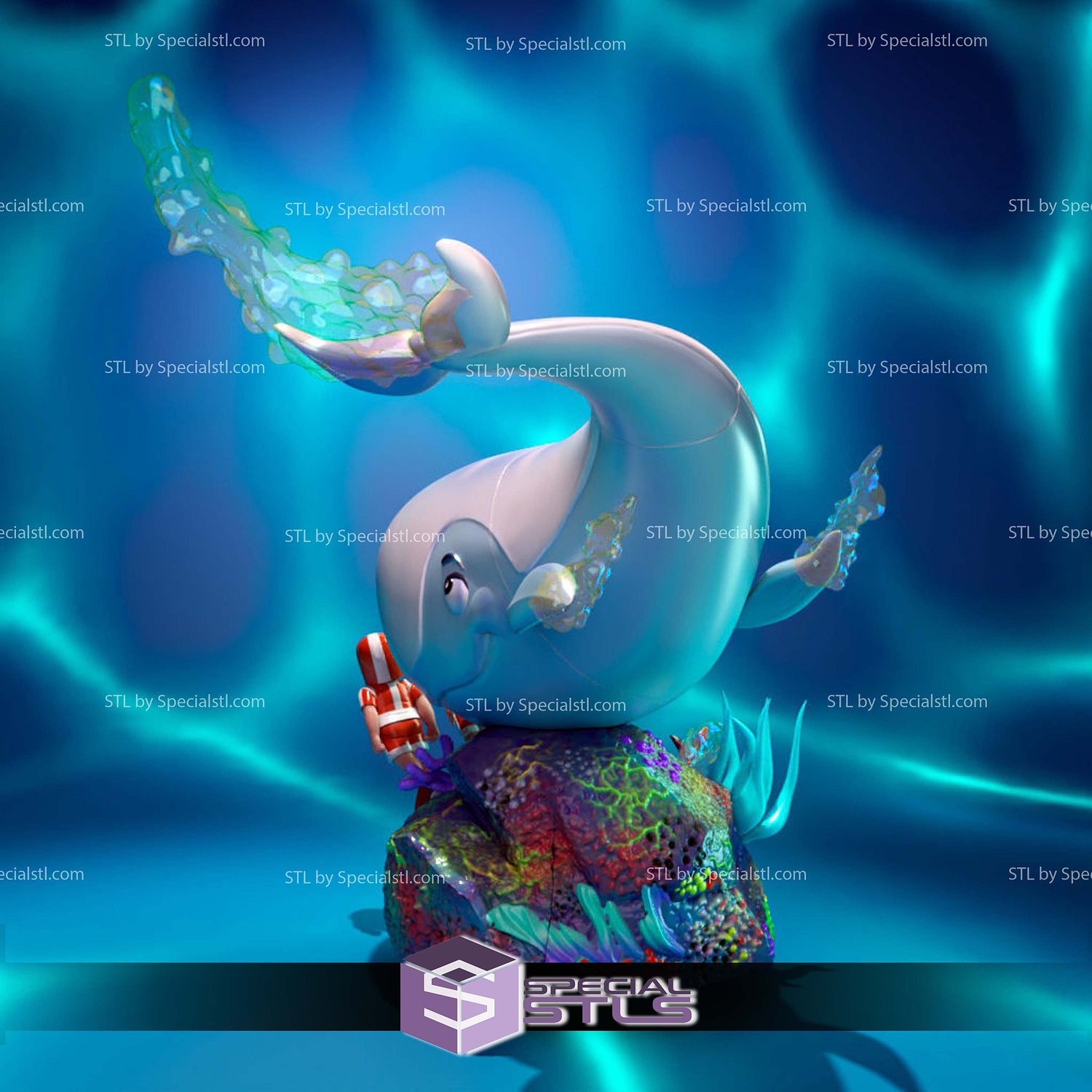 Moby Dick and the Mighty Mightor 3D Printing Models STL Model — view 4