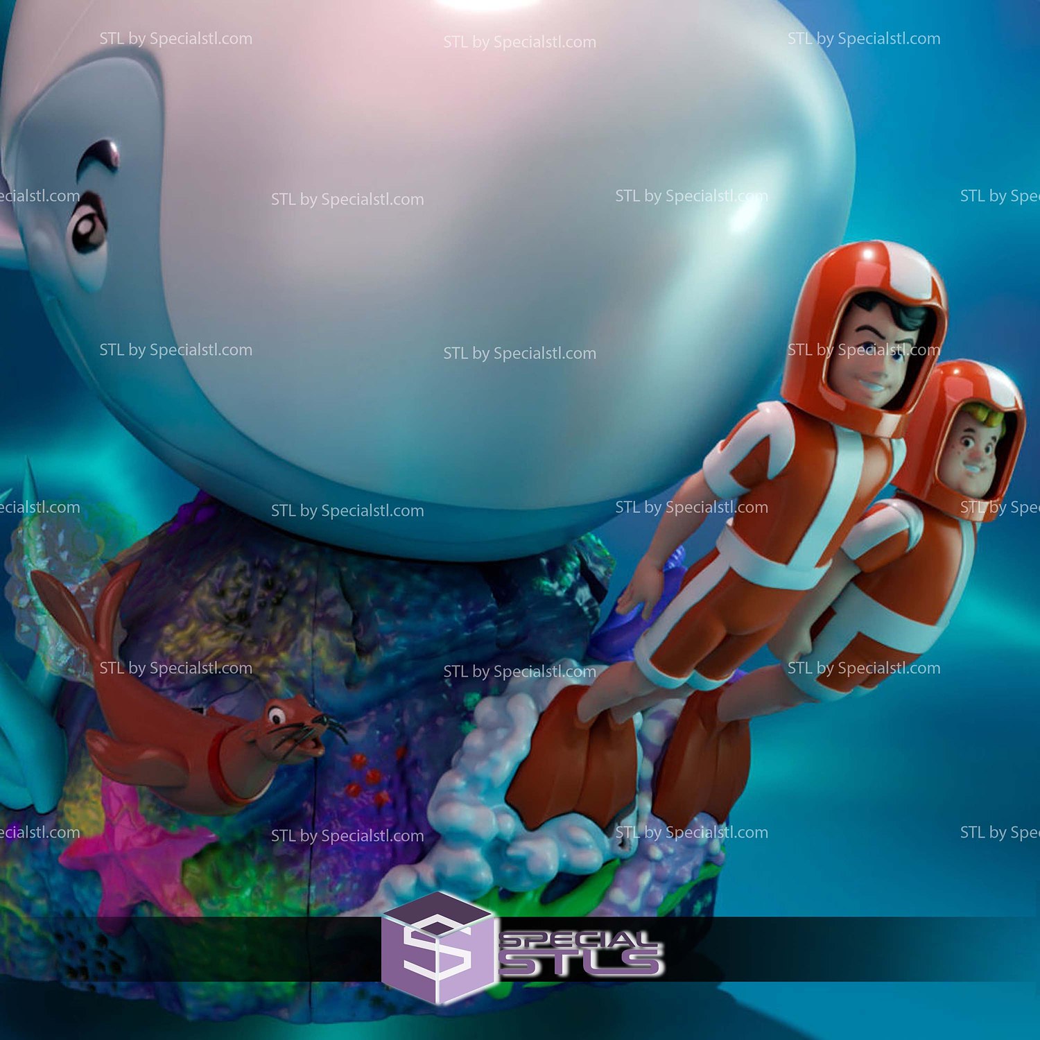 Moby Dick and the Mighty Mightor 3D Printing Models STL Model — view 5