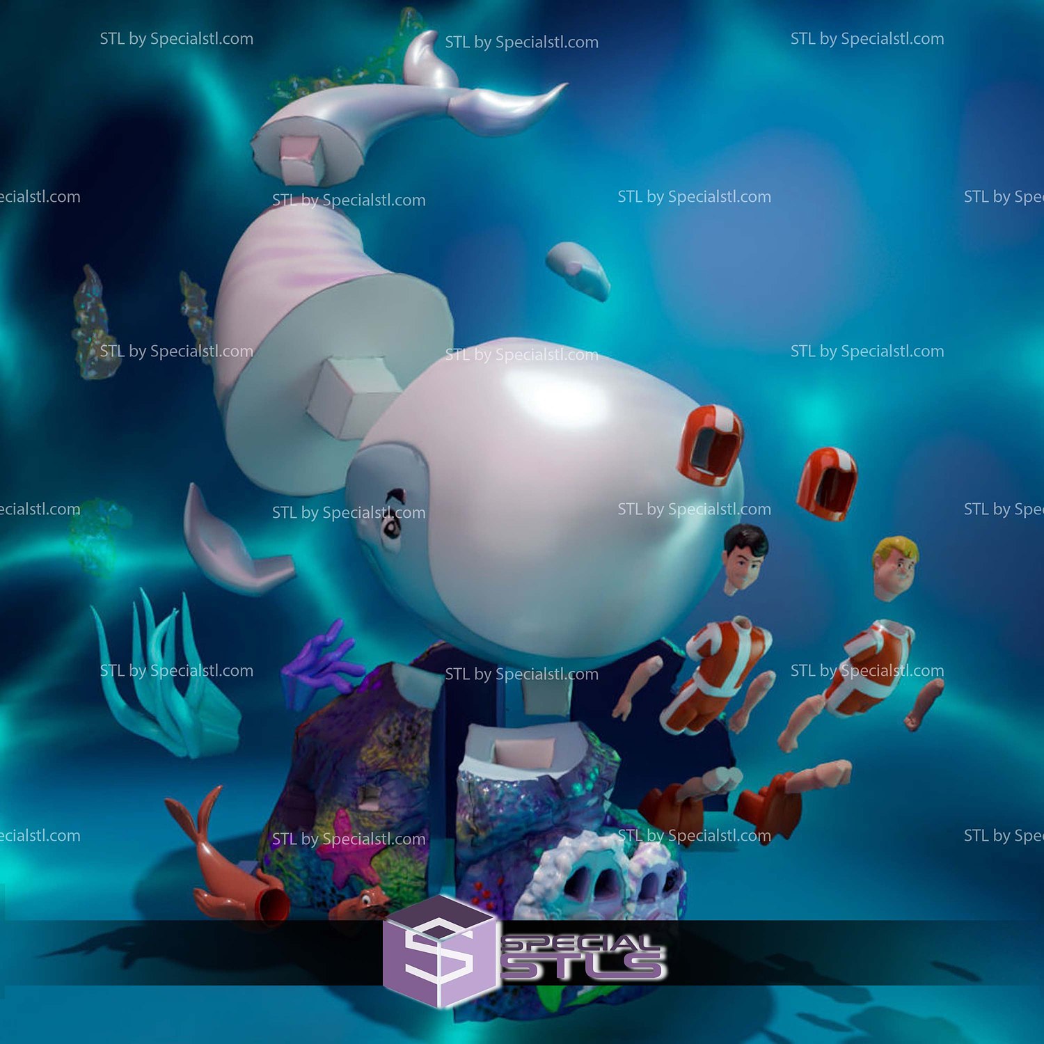 Moby Dick and the Mighty Mightor 3D Printing Models STL Model — view 6