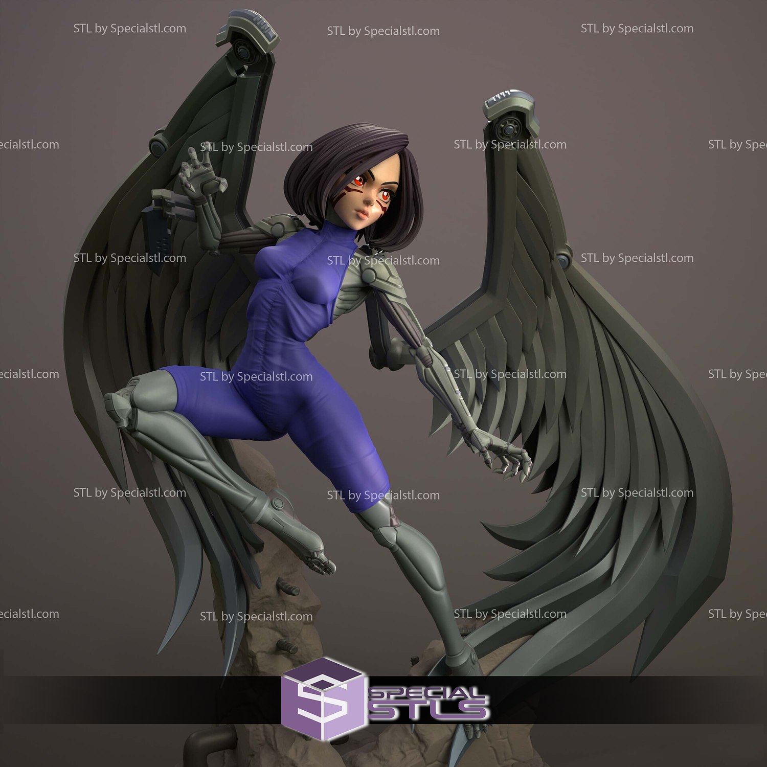 Alita Battle Angel Stylized 3D Printer Files STL Model — view 2