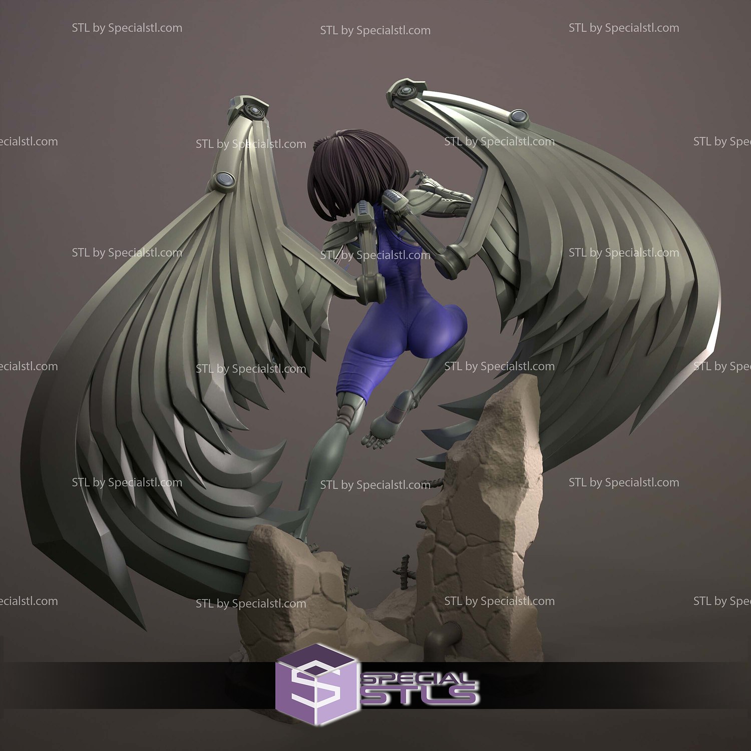 Alita Battle Angel Stylized 3D Printer Files STL Model — view 5
