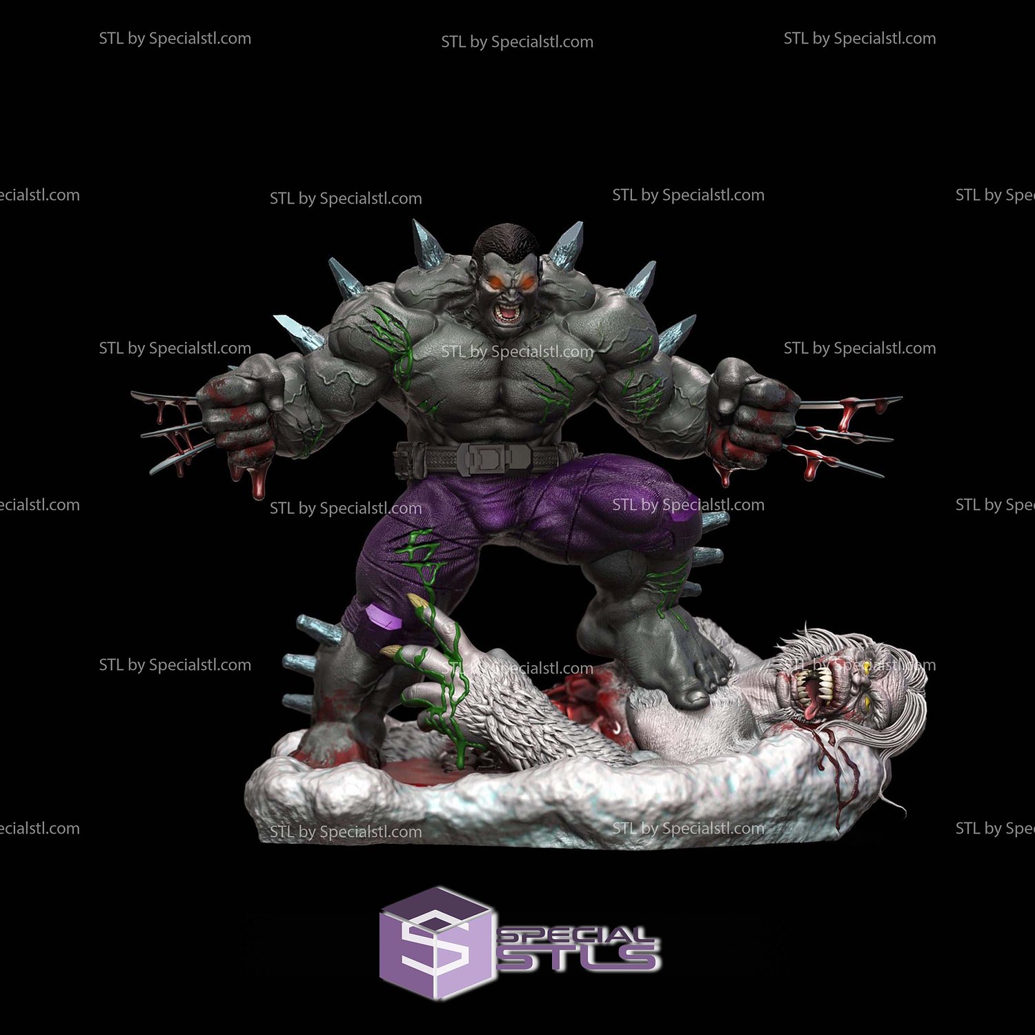 Weapon H Marvel Hero and Wendigo STL Printer Files 3D Model — view 2