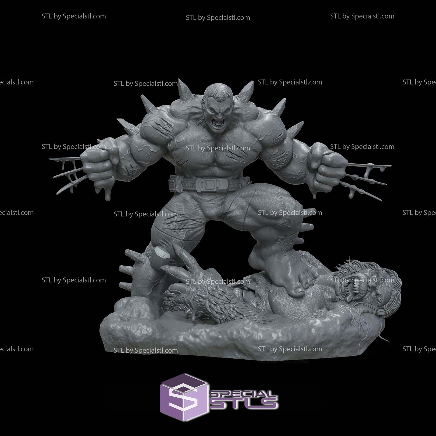 Weapon H Marvel Hero and Wendigo STL Printer Files 3D Model — view 3