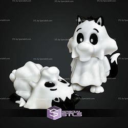 Flexi Sylvester Ghost Halloween STL Files 3D Model