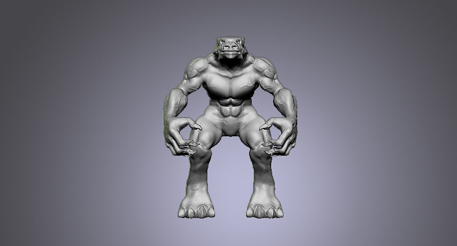 LIZARD MAN ANKILOSAURUS 3D ZTL Model — view 3