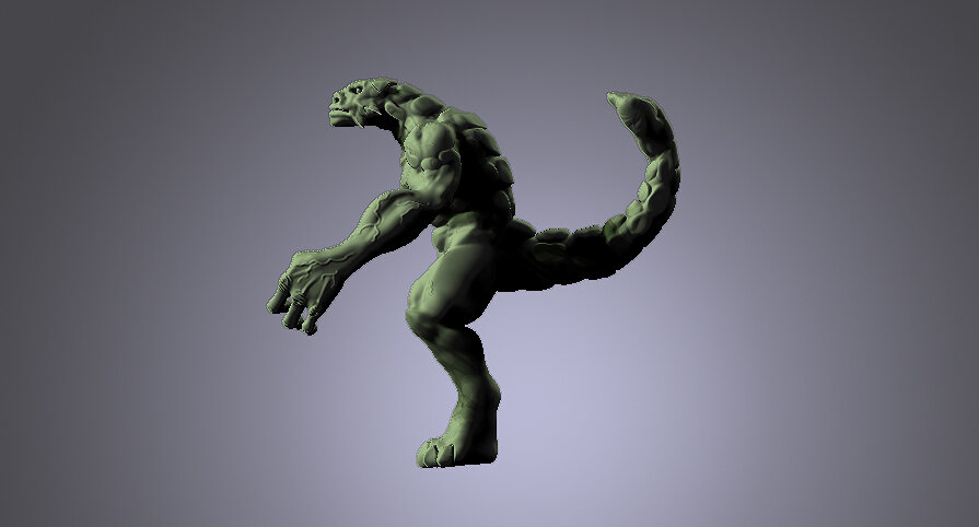 LIZARD MAN ANKILOSAURUS 3D ZTL Model — view 4