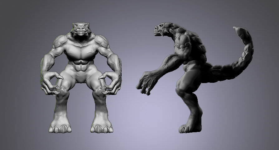 LIZARD MAN ANKILOSAURUS 3D ZTL Model — view 5