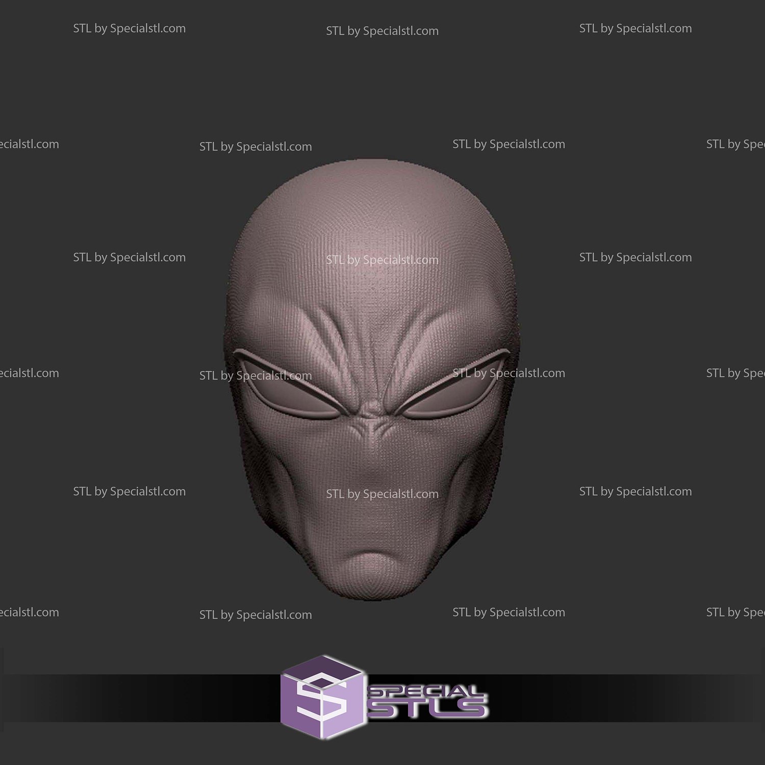 Custom Head STL Spiderman Ben Reilly V2 3D Model — view 3
