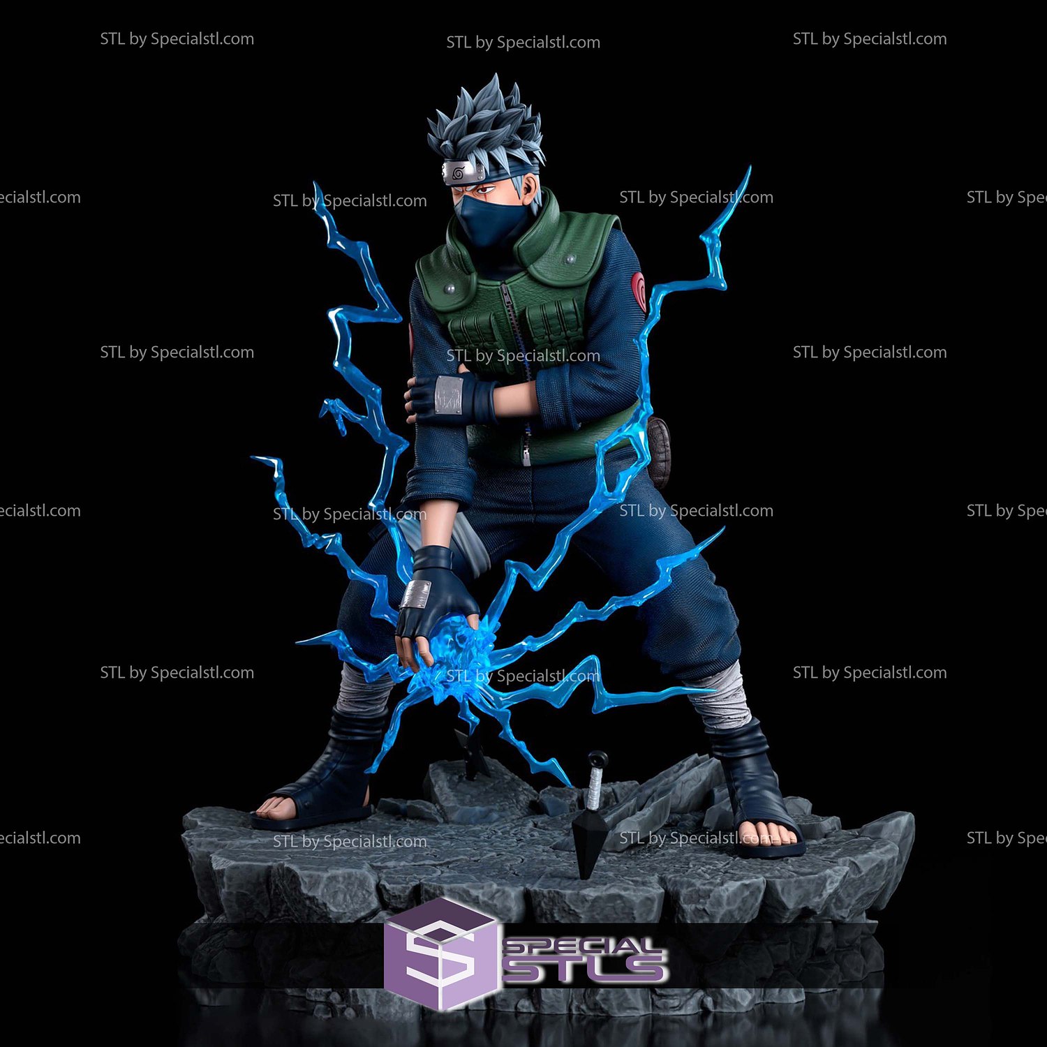 Hatake Kakashi The Copy Ninja 3D Printer Files STL Model — view 4