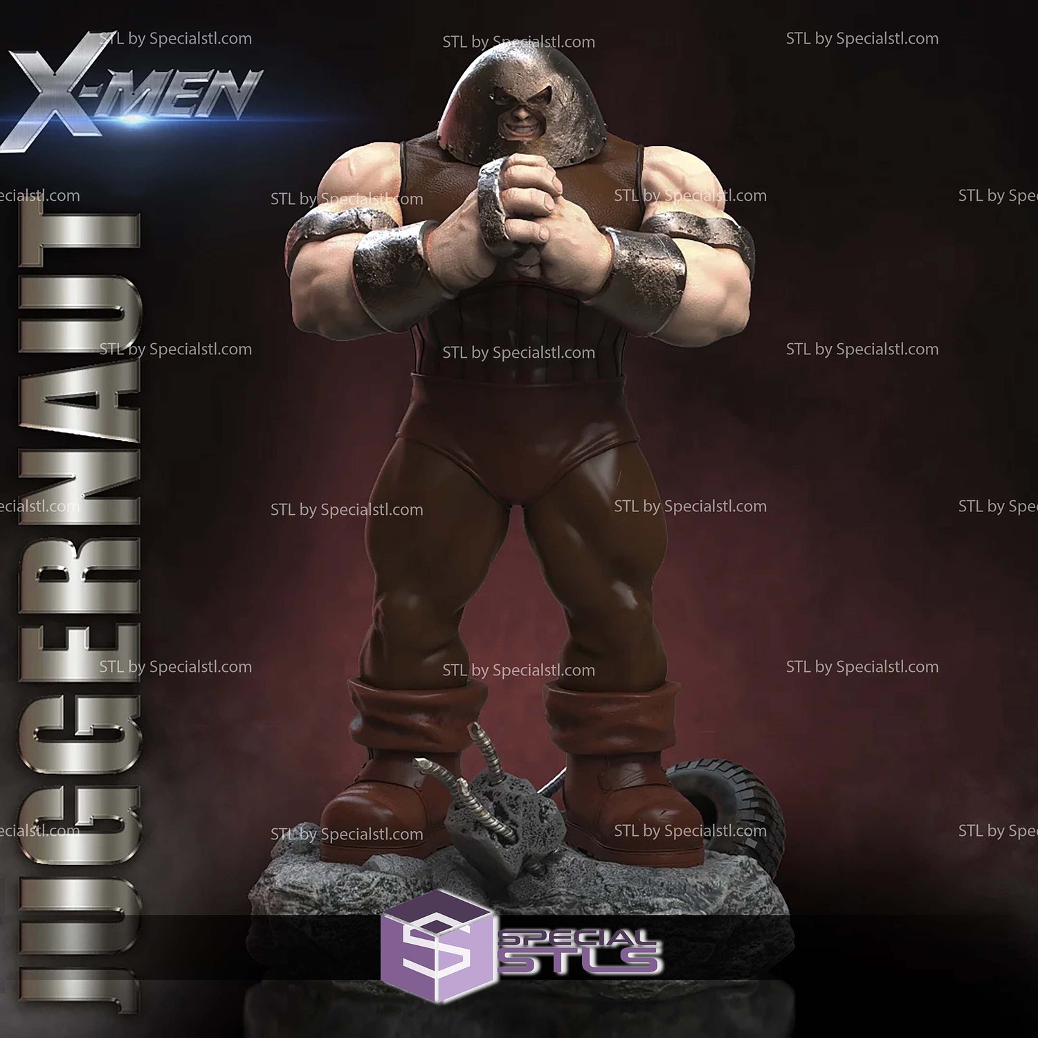 Juggernaut Signature Pose 3D Printer Files STL Model — view 3