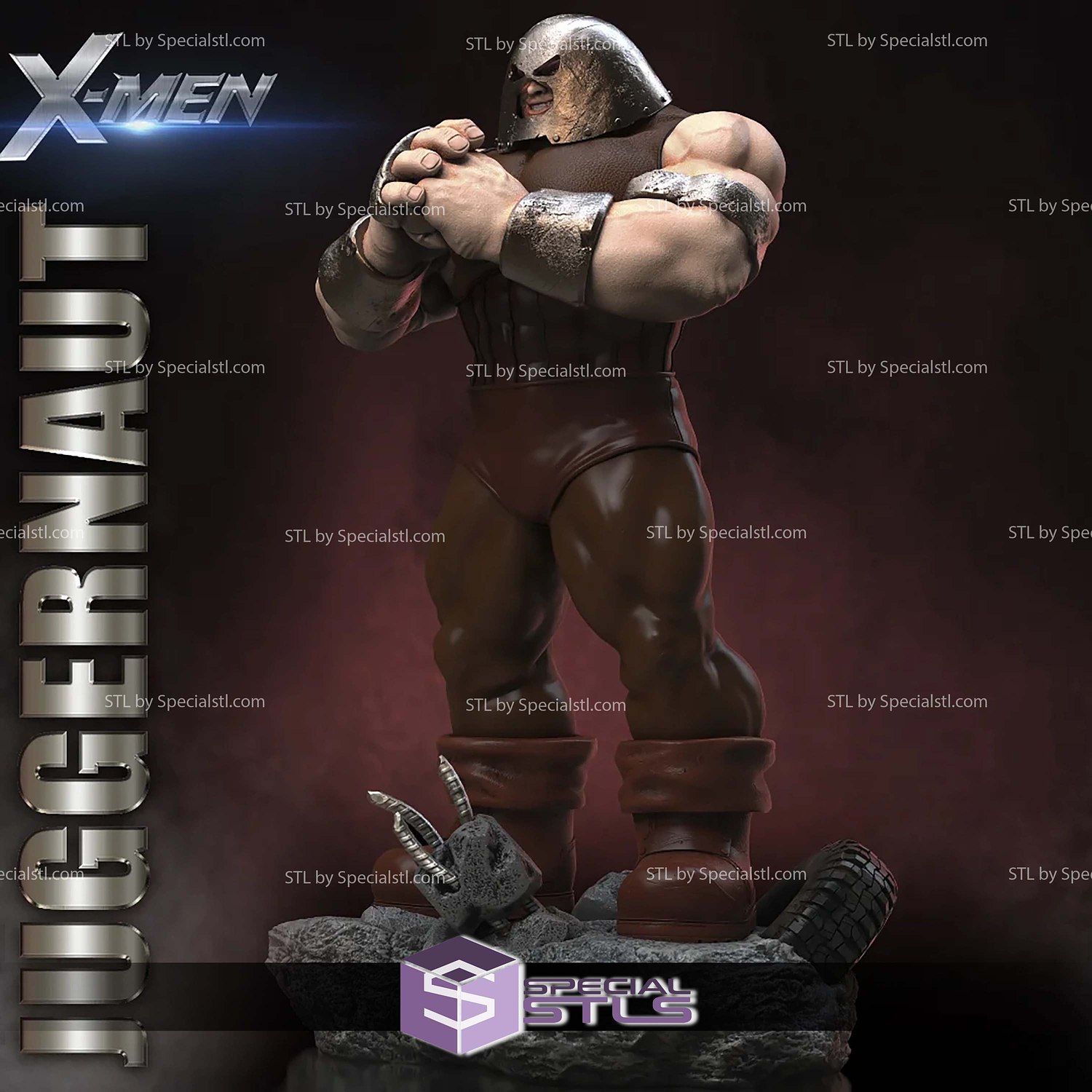 Juggernaut Signature Pose 3D Printer Files STL Model — view 4