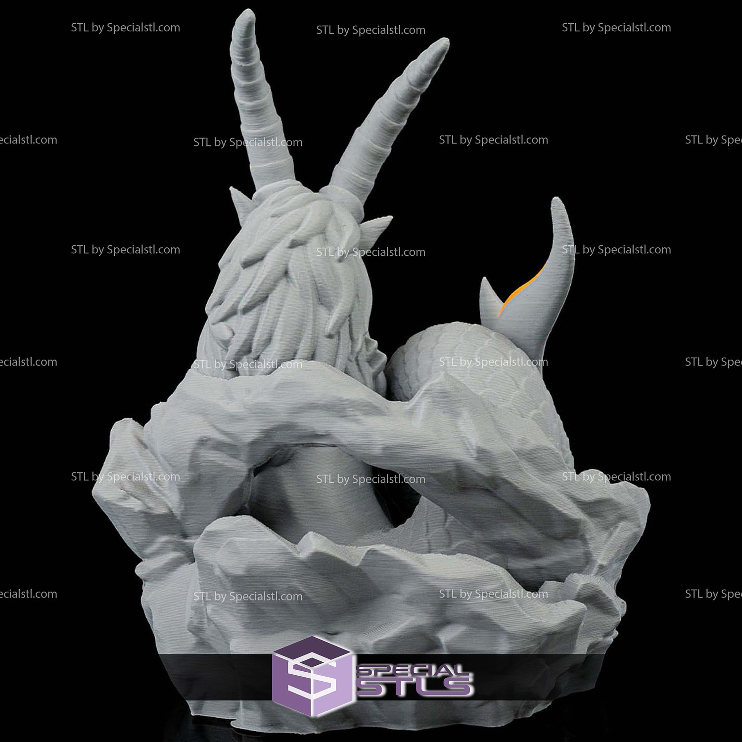 Super Basic STL Capricorn 3D Model — view 2