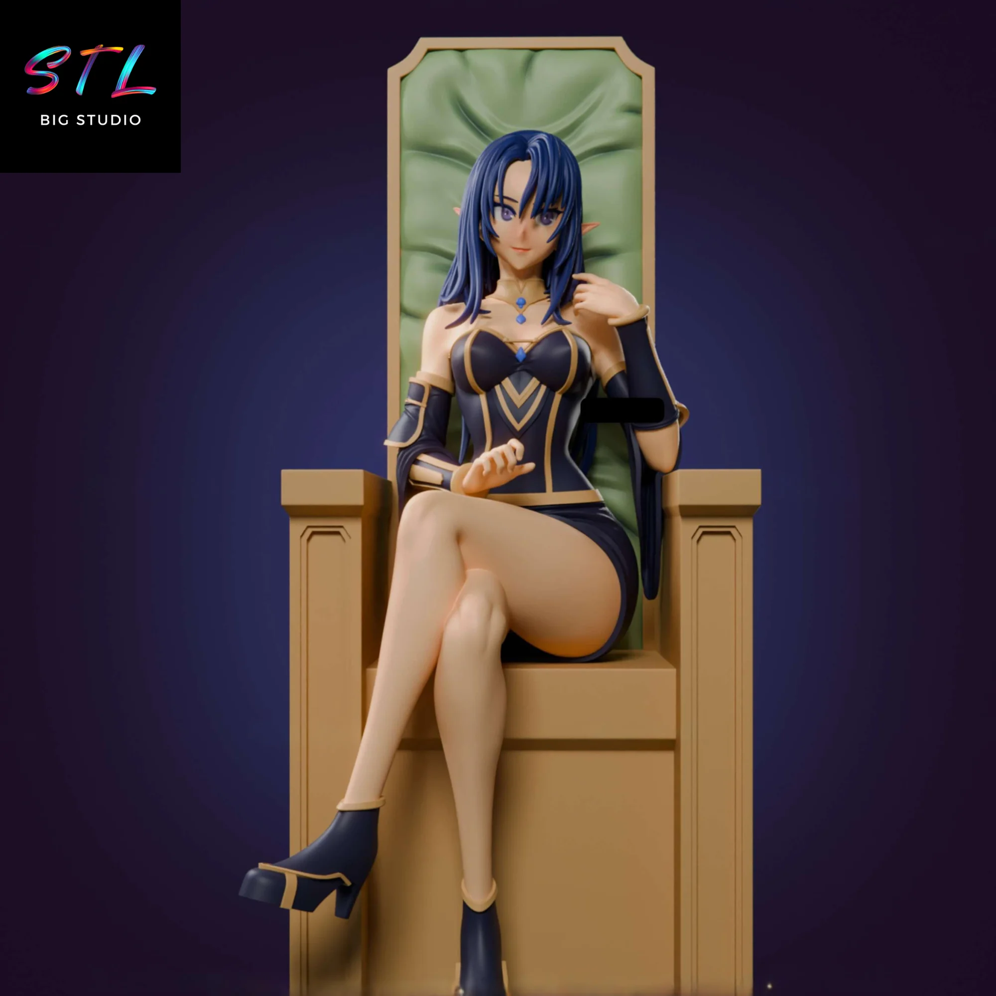 Gamma STL | The Eminence in Shadow | Figure for 3D Printing Model