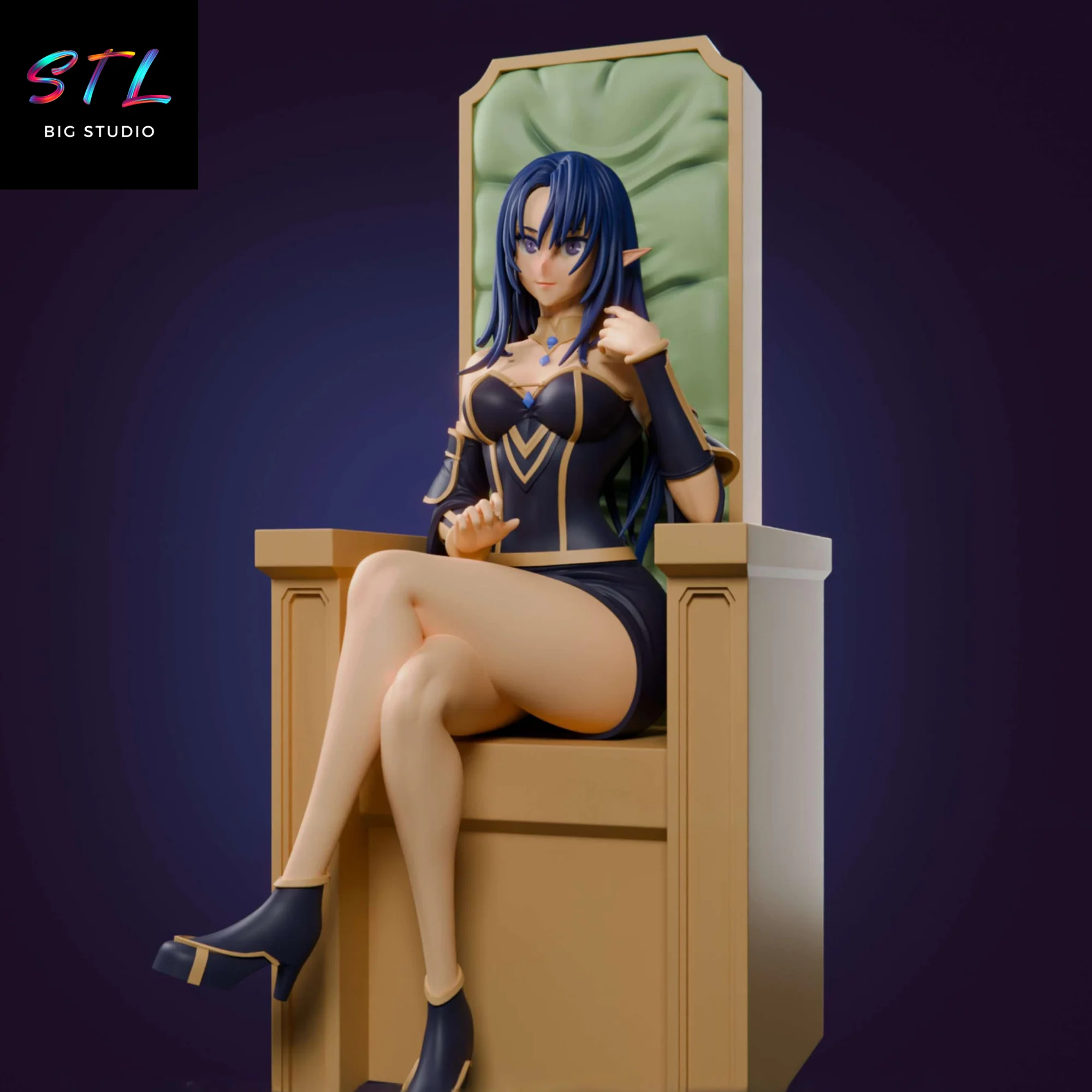 Gamma STL | The Eminence in Shadow | Figure for 3D Printing Model — view 3