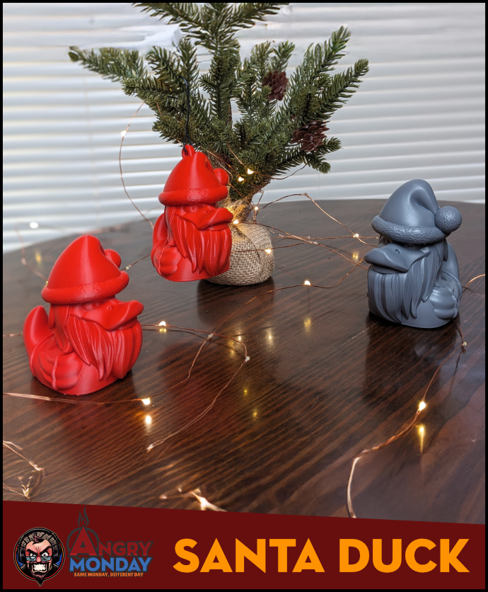 Santa Duck 3D STL Model — view 4